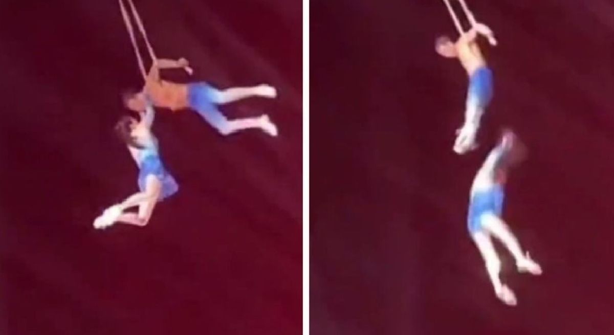China: conmoción por la muerte de una trapecista tras caer al vacío durante un show en vivo