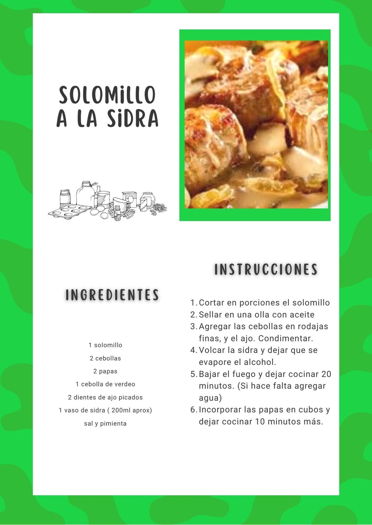 La receta de solomillo a la sidra de Peny Yob La receta de solomillo a la sidra de Peny Yob