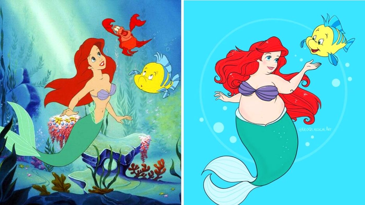 Una artista dibujó a las princesas Disney en versión curvy
