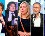 Juan Schiaretti, Patricia Bullrich, Sergio Massa, Javier Milei y Myriam Bregman con los candidatos en estas elecciones presidenciales. Juan Schiaretti, Patricia Bullrich, Sergio Massa, Javier Milei y Myriam Bregman con los candidatos en estas elecciones presidenciales.