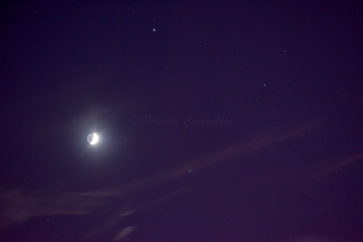 El triángulo pudo verse a simple vista. La Foto fue registrada por Priscila Calanchini. IG: @prisgrical El triángulo pudo verse a simple vista. La Foto fue registrada por Priscila Calanchini. IG: @prisgrical