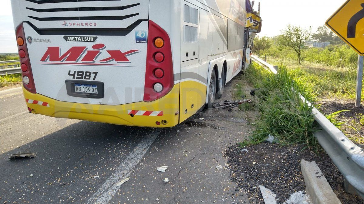 Así quedó una de las bicicletas de las ciclistas que circulaban por la zona. 