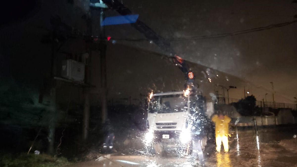 Seis zonas de la ciudad están afectadas con cortes de luz por la tormenta.&nbsp;