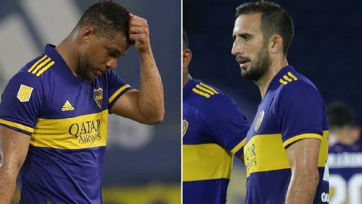 Izquierdoz y Fabra tuvieron un encontronazo durante el partido que Boca perdió con Talleres.