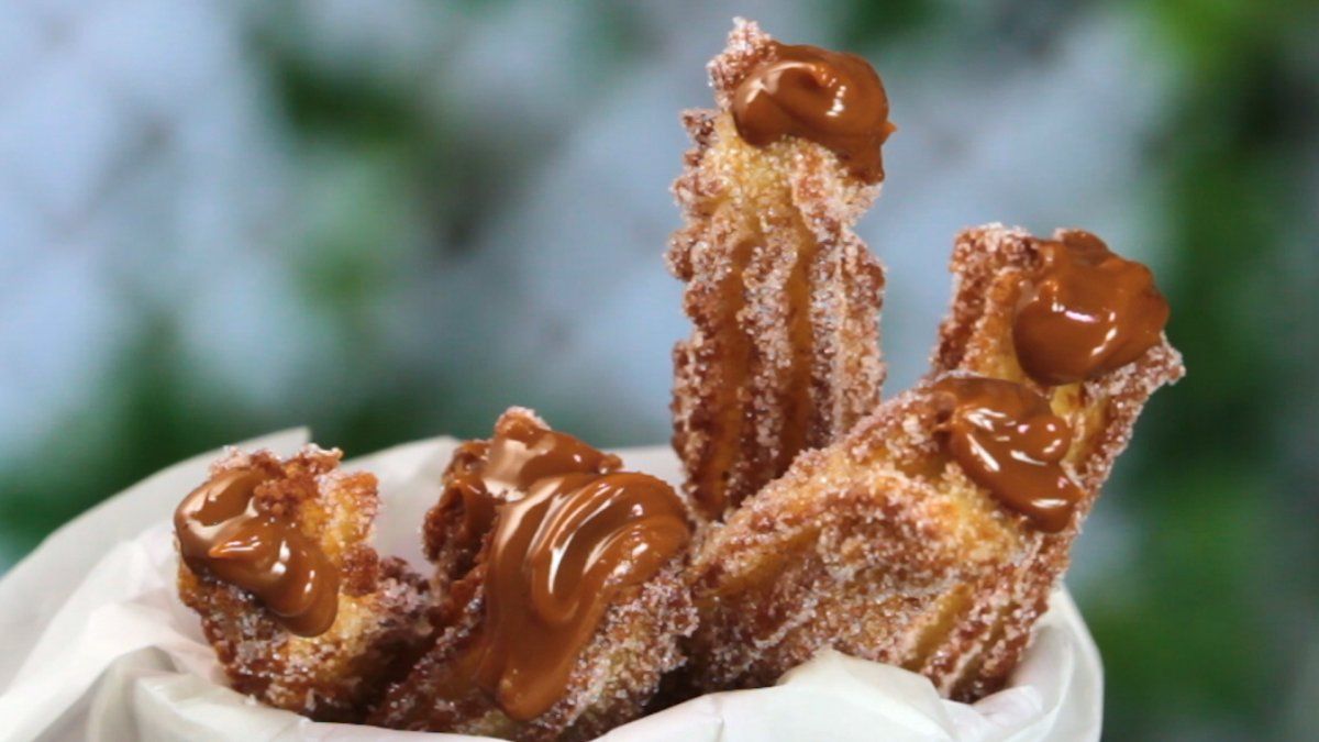 Receta de churros caseros rellenos con dulce de leche