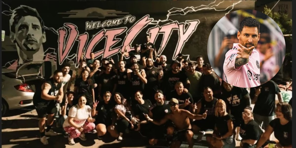 Hinchas de Inter Miami arreglaron el mural de Lionel Messi.