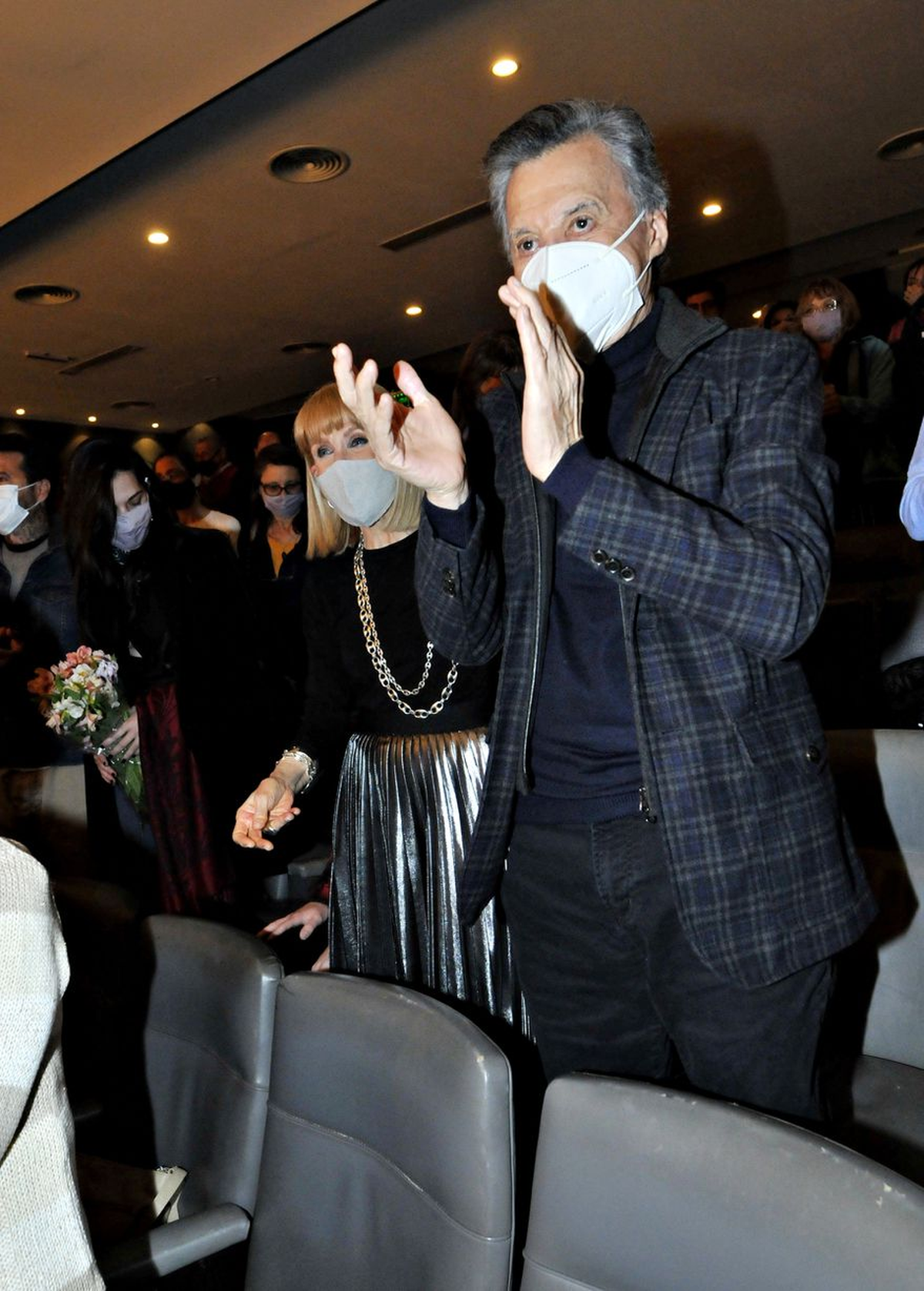 Julieta Ortega vivió una noche especial junto a Palito Ortega, Evangelina Salazar y su hijo Benito.