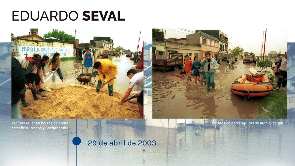 El Concejo exhibe una muestra fotográfica de la inundación del 2003.
