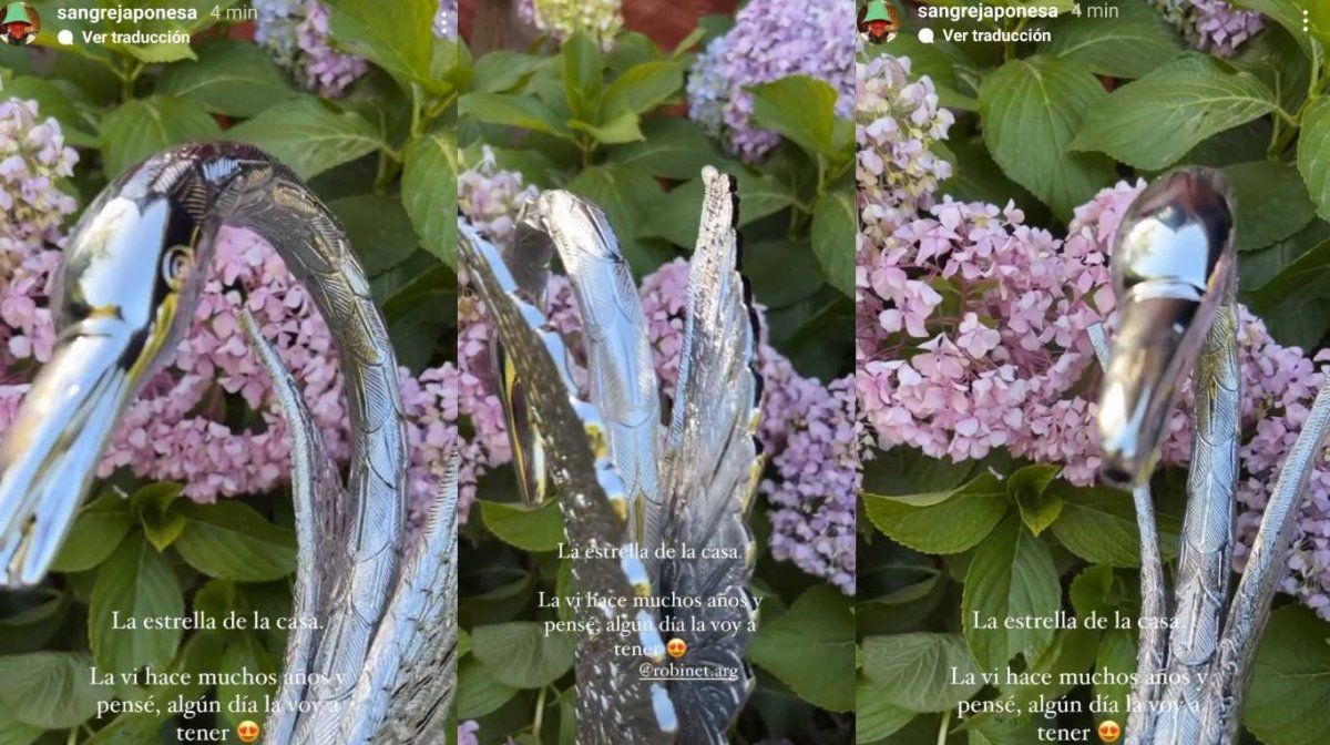 La grifería soñada de la China Suárez: un cisne que vale más de 100 mil pesos.