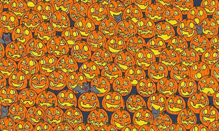 Encontrá la calabaza sin nariz en la foto. Encontrá la calabaza sin nariz en la foto.