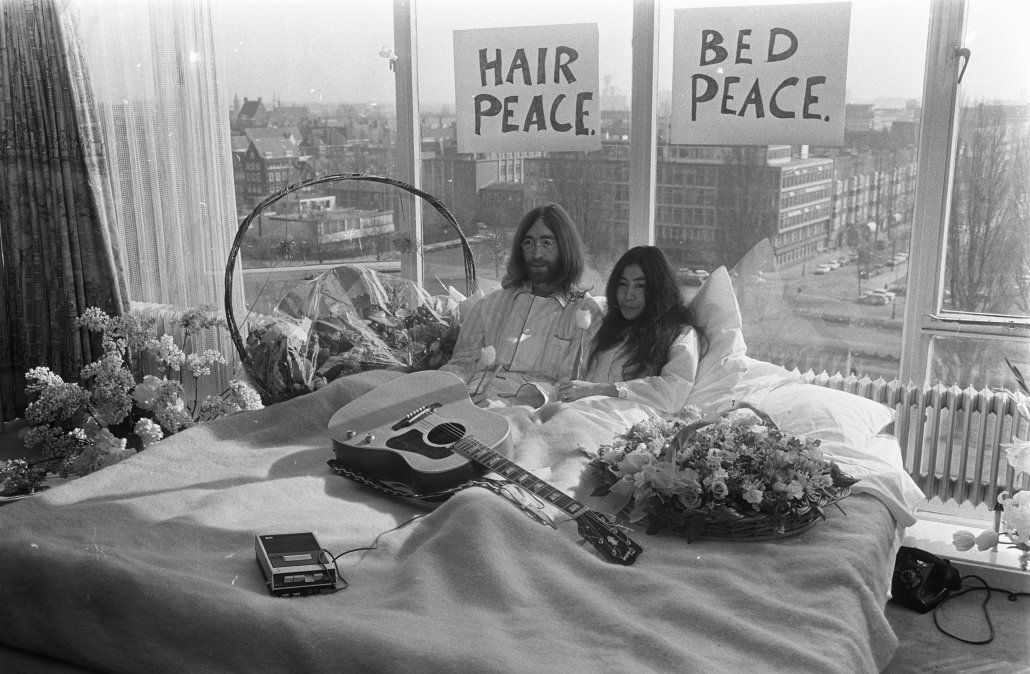 El pedido por la paz de John Lennon y Yoko Ono.
