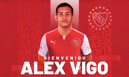 El Club Atlético Independiente hizo oficial el arribo de Alex Vigo, luego de acordar con el Club Atlético River Plate. El Club Atlético Independiente hizo oficial el arribo de Alex Vigo, luego de acordar con el Club Atlético River Plate.