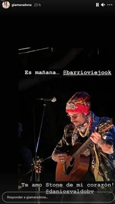 Gianinna Maradona y Daniel Osvaldo, reconciliados.