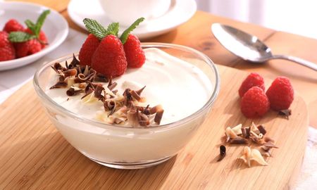 Mousse de chocolate blanco. Mousse de chocolate blanco.