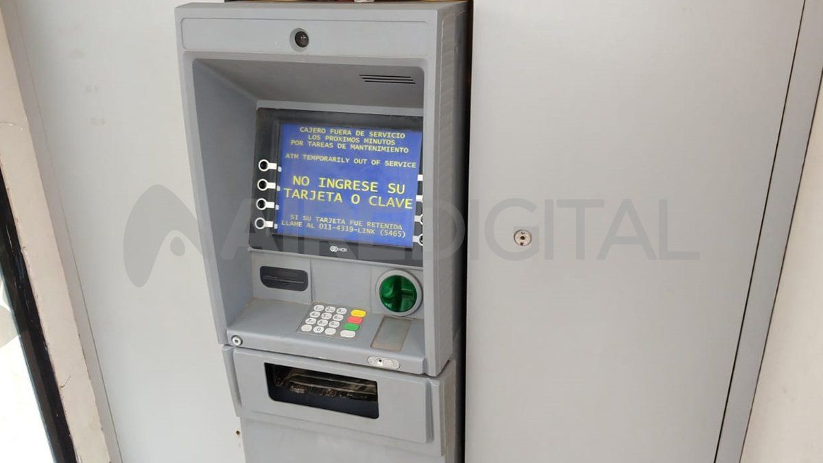 El cajero quedó inutilizable