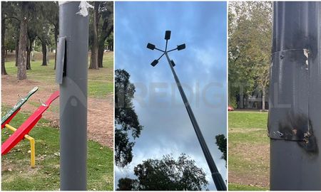 El Municipio ya detectó 47 puntos de la ciudad en los que los delincuentes vandalizaron el alumbrado público. El Municipio ya detectó 47 puntos de la ciudad en los que los delincuentes vandalizaron el alumbrado público.