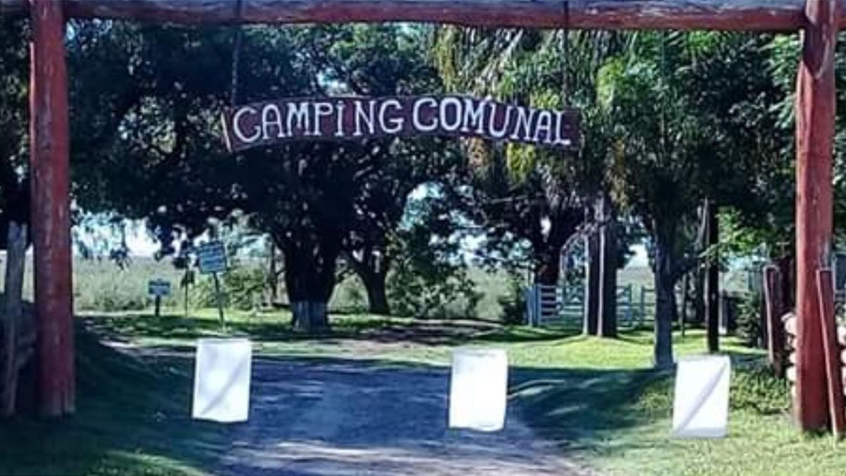 El cierre del ingreso al camping