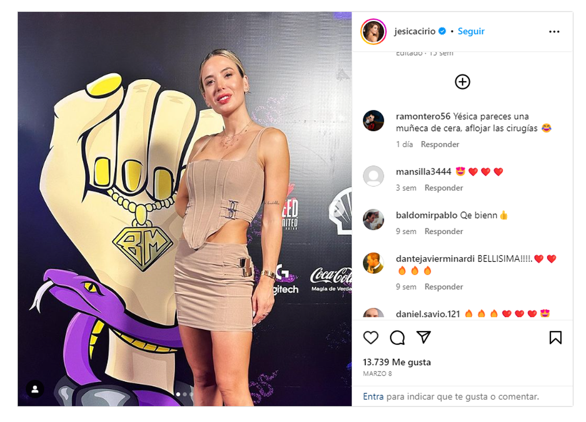 Jescia Cirio vía Instagram. Jescia Cirio vía Instagram.