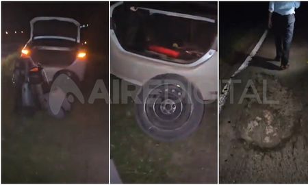 El legislador provincial reflejó en sus redes sociales cómo quedó el auto tras el accidente en la ruta nacional 11. El legislador provincial reflejó en sus redes sociales cómo quedó el auto tras el accidente en la ruta nacional 11.
