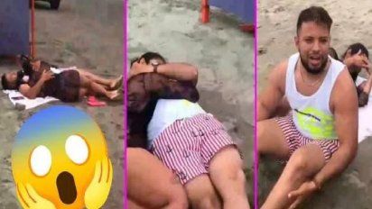 Video: su esposo le dijo que se iba a trabajar y lo encontró en la playa con su secretaria