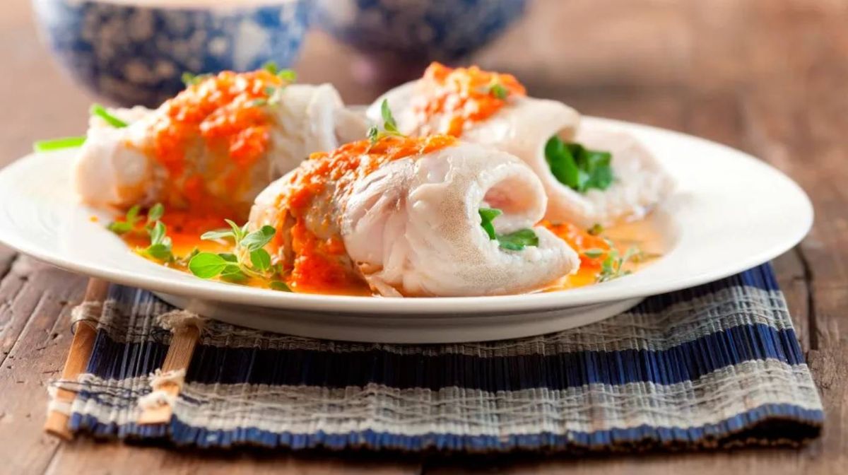Rollitos de merluza y espinaca