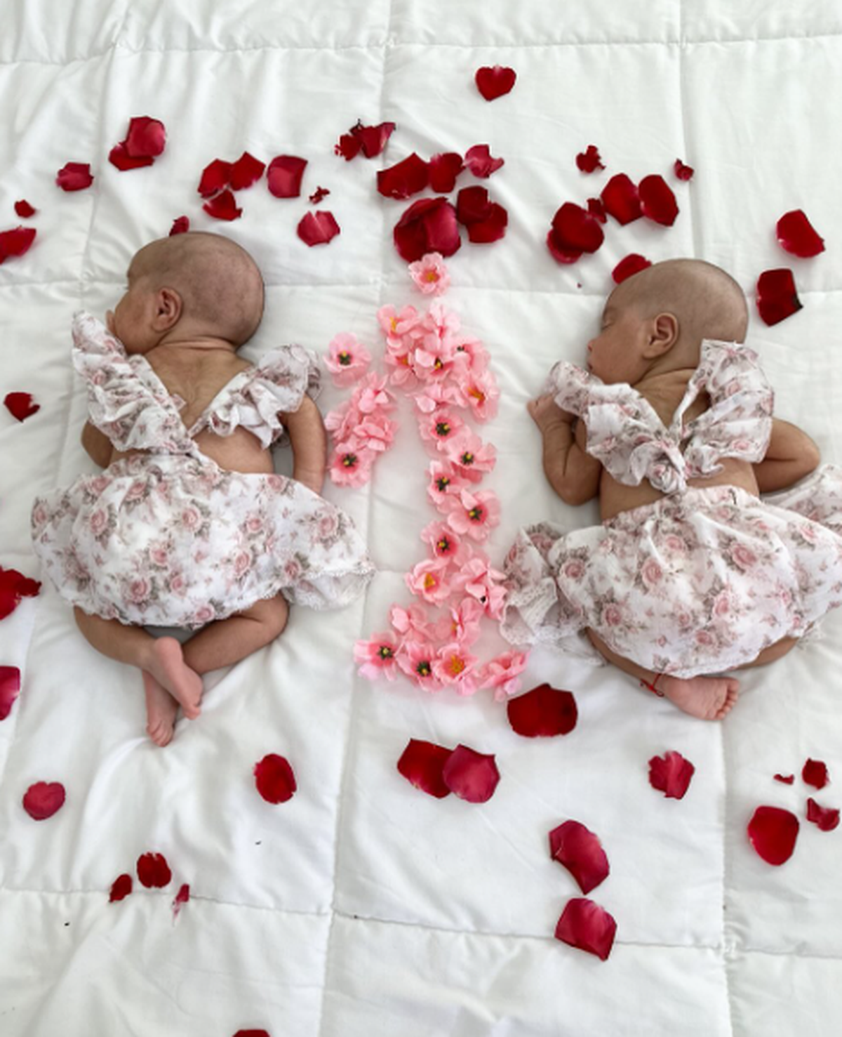 Laia y Aime, las gemelas de Daniela Celis y Thiago Medina, cumplieron un mes de vida. Laia y Aime, las gemelas de Daniela Celis y Thiago Medina, cumplieron un mes de vida.