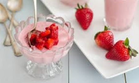 Mousse de frutilla. Mousse de frutilla.