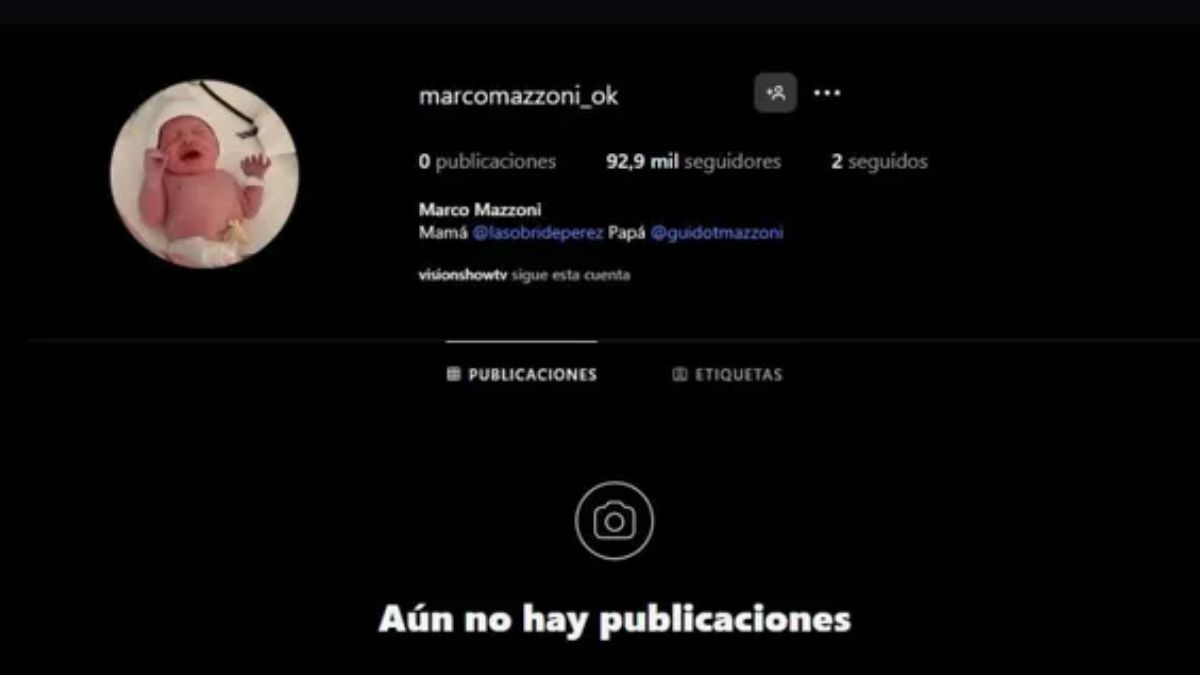 Sol Pérez le creó una cuenta de Instagram a su hijo recién nacido. Sol Pérez le creó una cuenta de Instagram a su hijo recién nacido. 