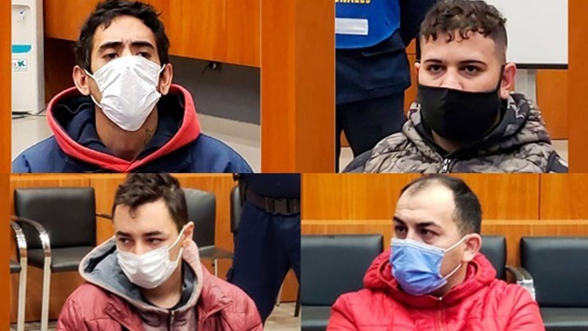 Los cuatro detenidos por el crimen del contador fueron llevados a audiencia en el Salón de Actos del STJ