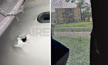 Así quedó la unidad que transportaba efectivos penitenciarios hacia el norte de la provincia y fue atacado a balazos en la circunvalación de Rosario. Así quedó la unidad que transportaba efectivos penitenciarios hacia el norte de la provincia y fue atacado a balazos en la circunvalación de Rosario.