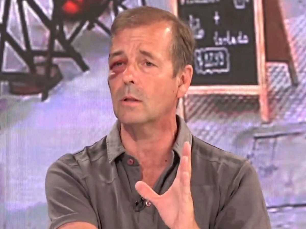 El periodista Fabián Rubino corrió al ladrón y cayó sobre la vereda.