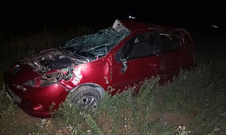 Así quedó el automóvil de la víctima fatal tras el vuelco. Así quedó el automóvil de la víctima fatal tras el vuelco.