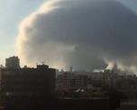 Una nube con forma de hongo llamó la atención durante las violentas explosiones en Beirut. Una nube con forma de hongo llamó la atención durante las violentas explosiones en Beirut.