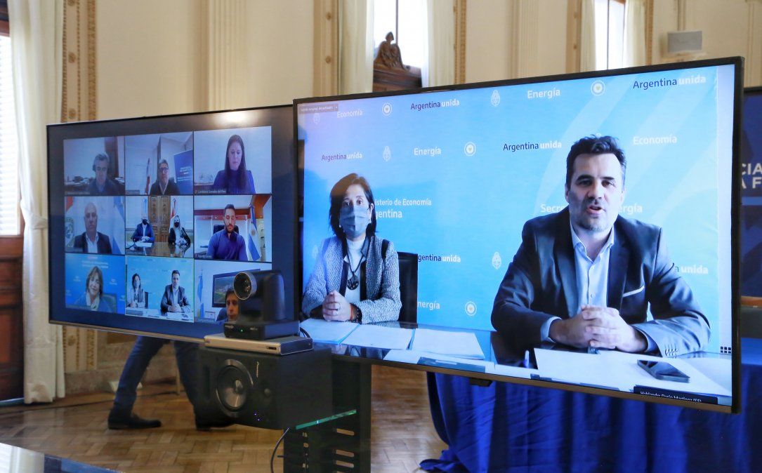 El gobernador Omar Perotti y el secretario de Energía de la Nación