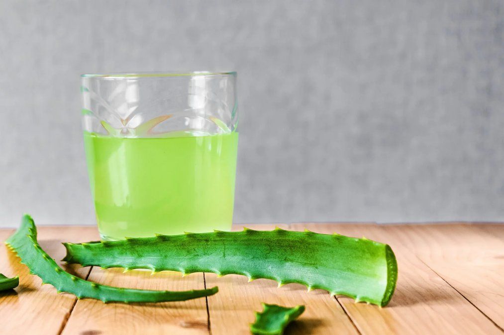 El aloe vera se puede tomar en zumos o jugo