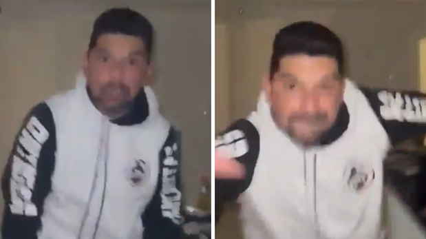 Se conocieron videos en los que Ortigoza agrede a su expareja delante de su hijo