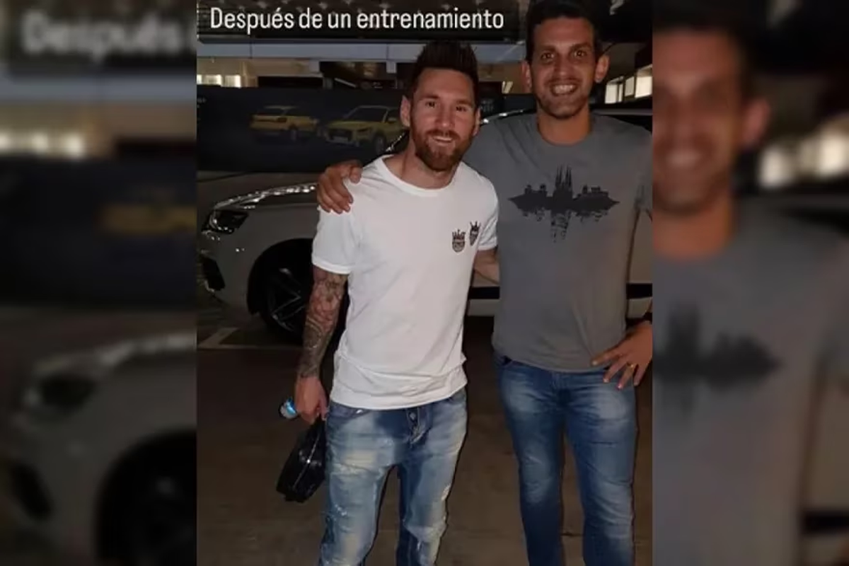 Damián Delorenzi y Lionel Messi.Instagram