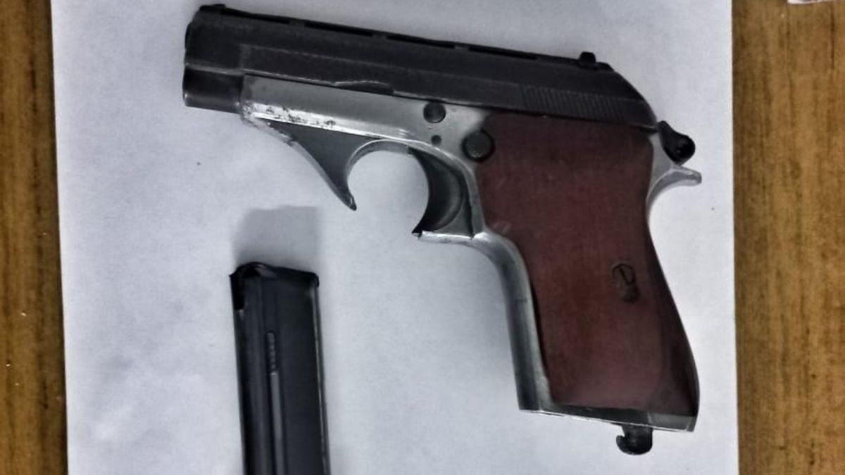 El arma secuestrada en el procedimiento. El arma secuestrada en el procedimiento.