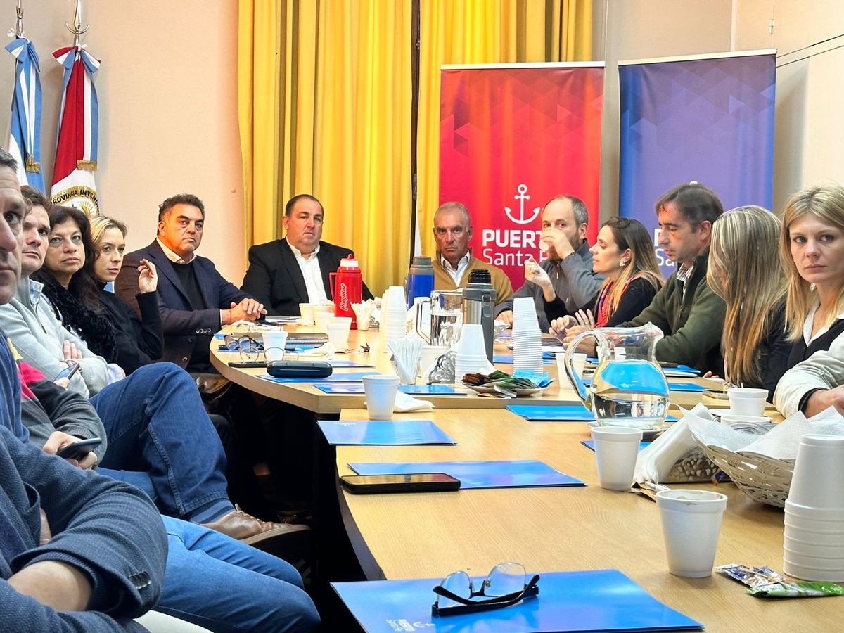 Los integrantes del Ecam se reunieron este jueves en el Puerto de Santa Fe.