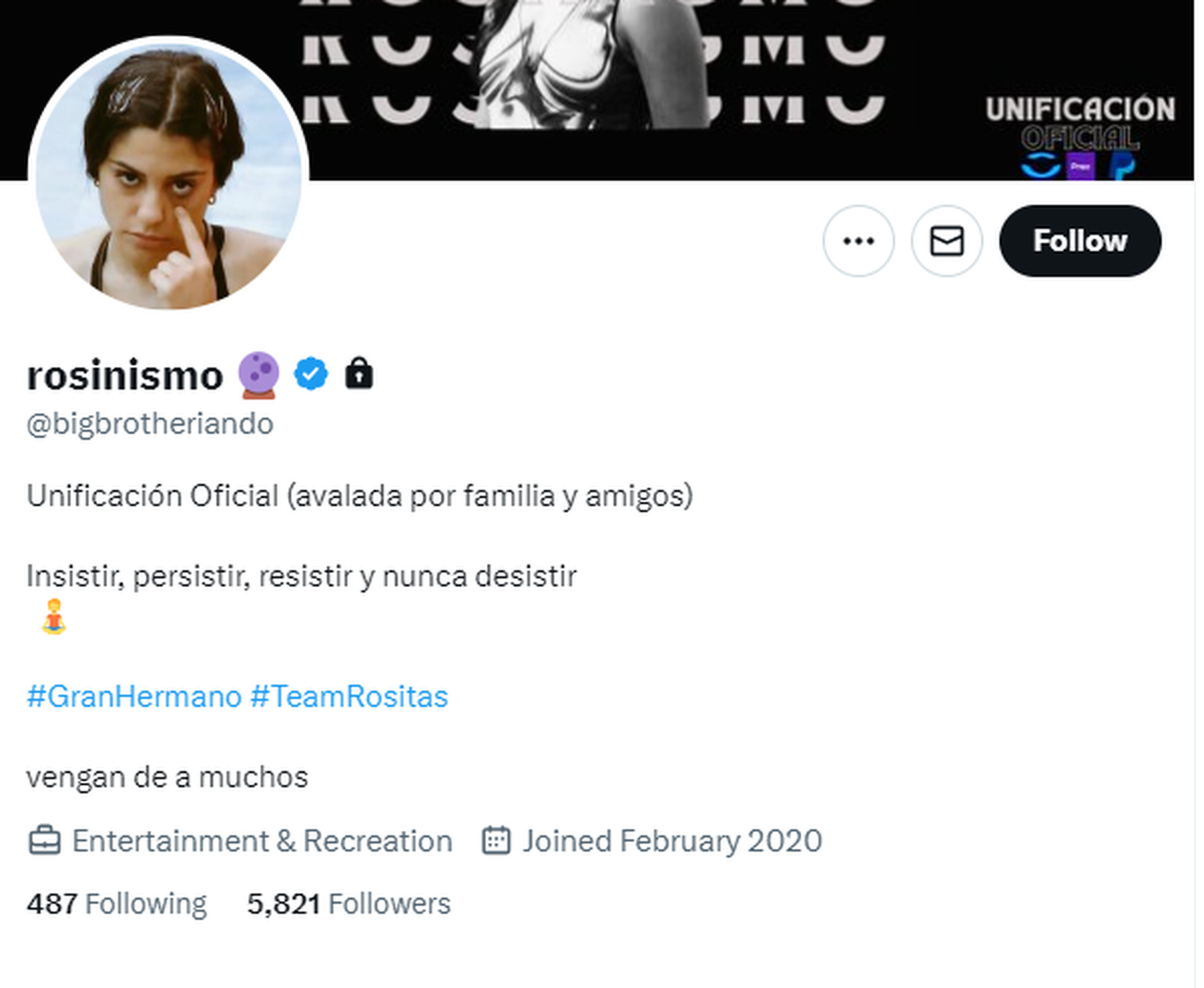 La cuenta de la unificación oficial de Rosina ahora es privada. La cuenta de la unificación oficial de Rosina ahora es privada.