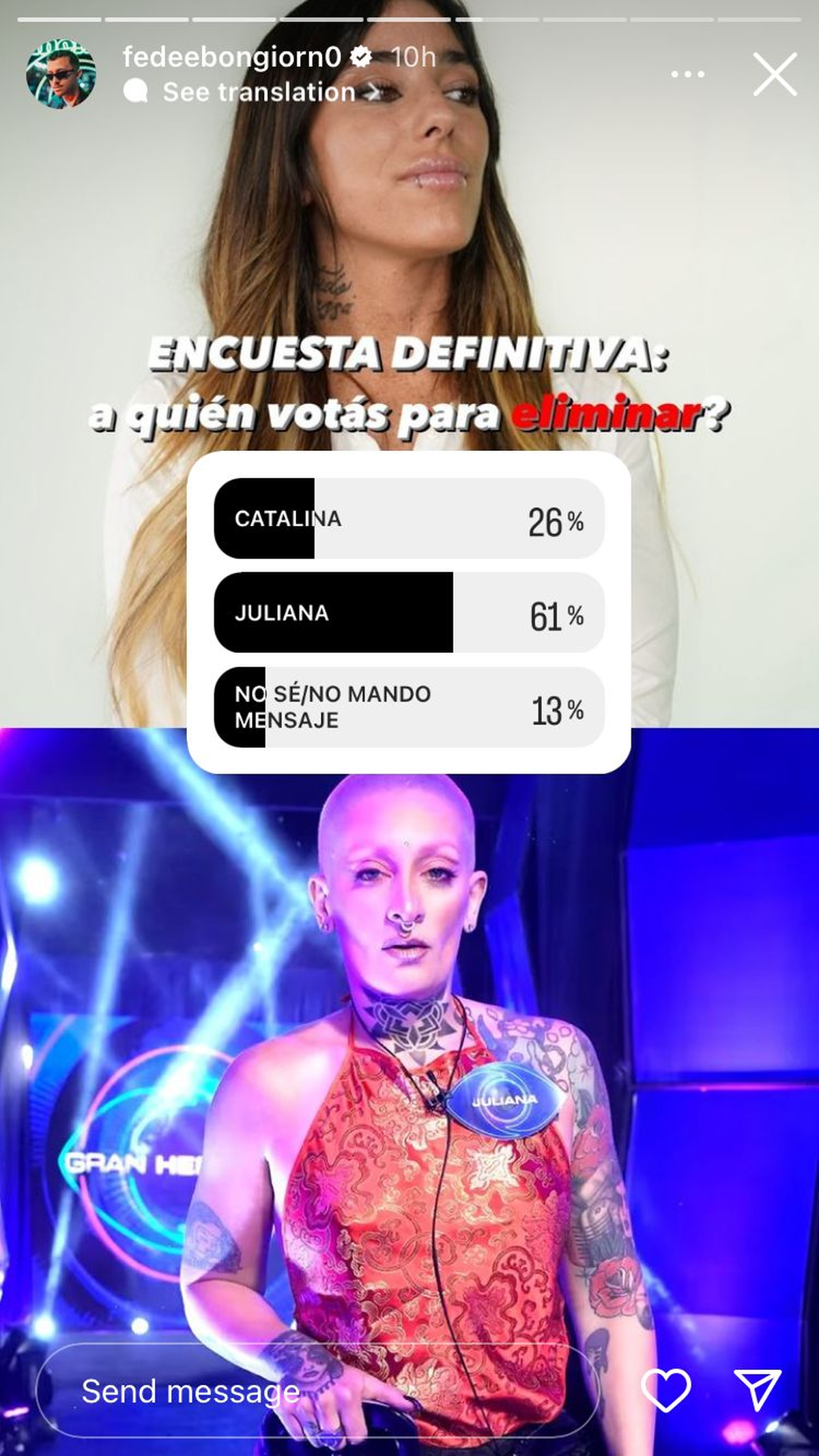 Federico Bongoriono vía Instagram. Federico Bongoriono vía Instagram. 