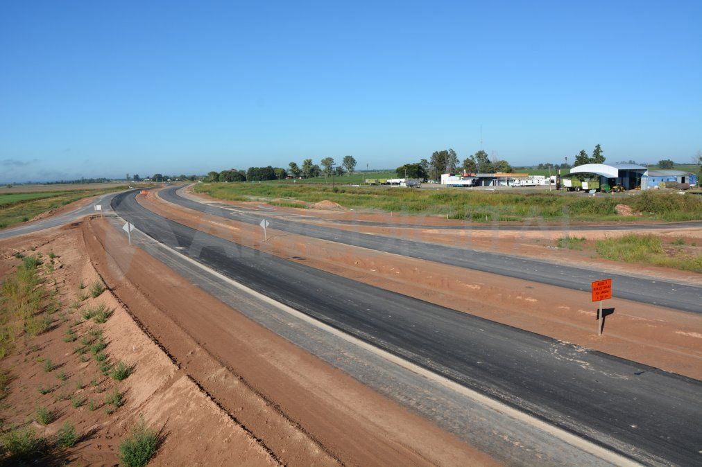 Esta actual de la Autovía 34 en el intercambiador del acceso a Susana.