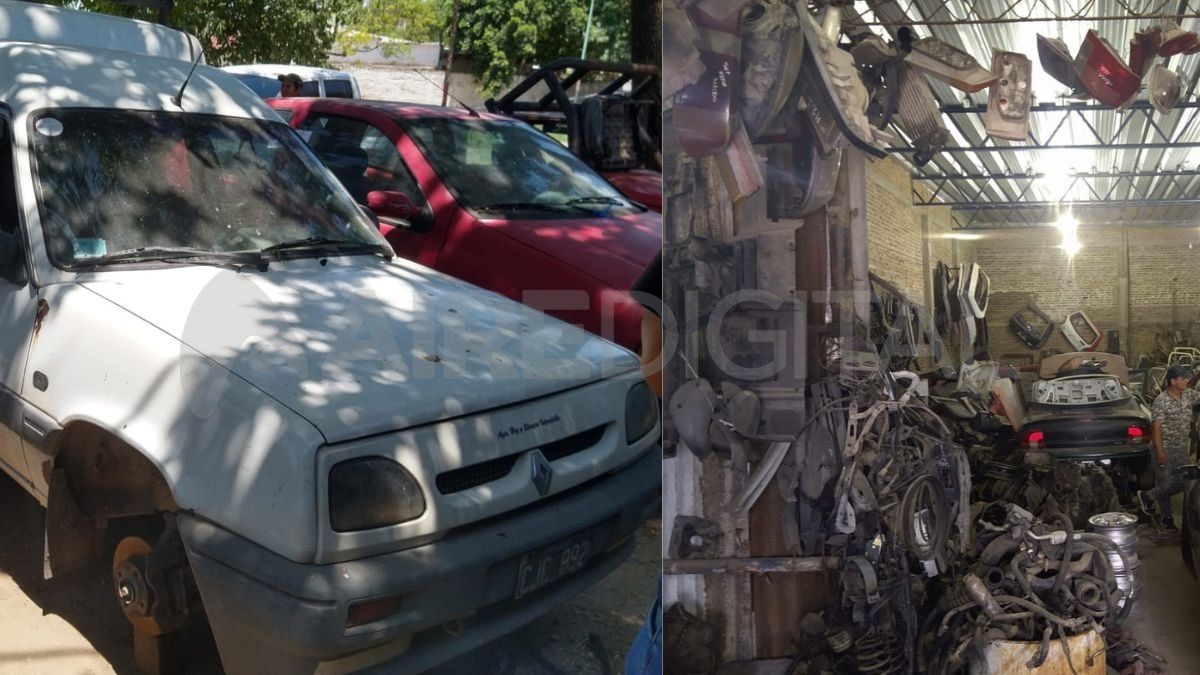 Dos hombres fueron notificados por el delito de robo de autos y venta ilegal de autopartes.