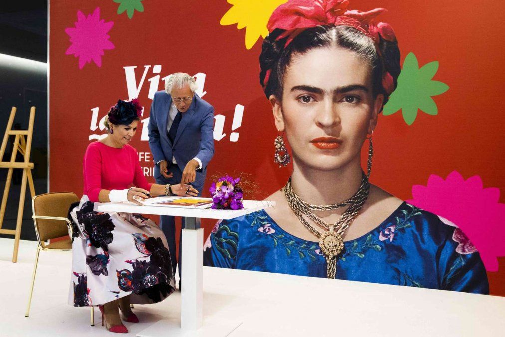 La reina Máxima homenajeó a Frida Kahlo con su look