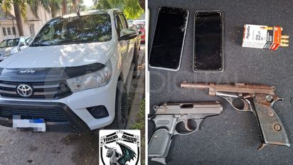 Lo buscaban en Santa Fe por golpear a su pareja, lo detuvieron y le encontraron dos armas en la camioneta