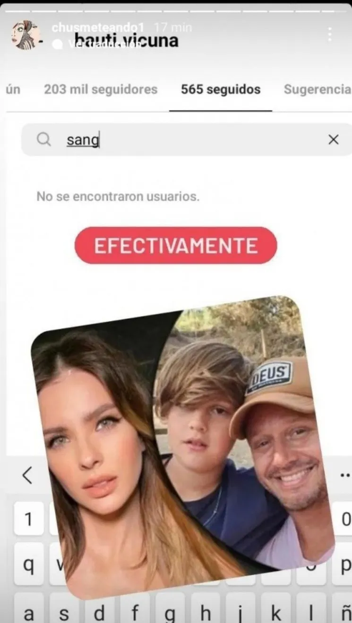 El hijo de Pampita y la Vicuña dejó de seguir a la China Suárez en Instagram.