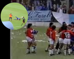 Le copiaron a Colón: en Italia, un técnico entró a la cancha y cortó una jugada de gol Le copiaron a Colón: en Italia, un técnico entró a la cancha y cortó una jugada de gol