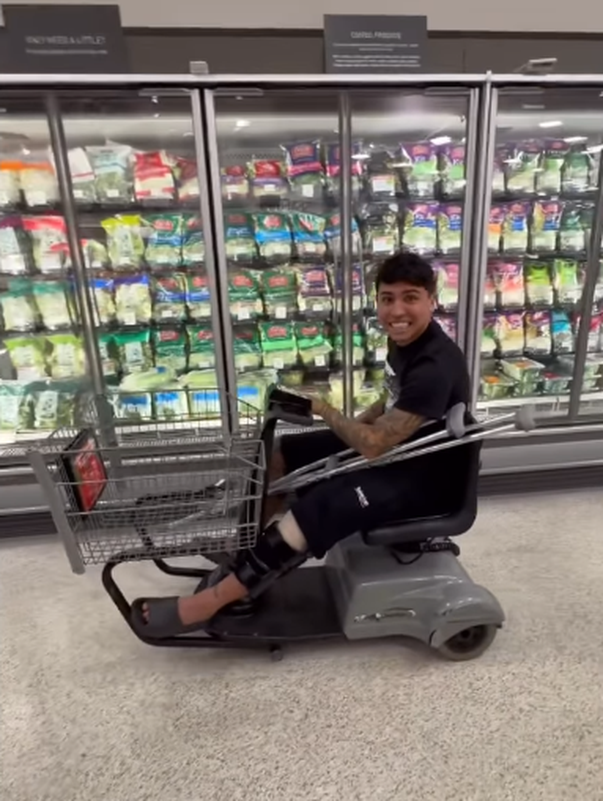 Facundo Farías en el supermercado. Foto: captura de Instagram @facufarias10. Facundo Farías en el supermercado. Foto: captura de Instagram @facufarias10.