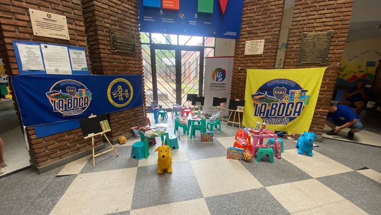 La Peña de Boca en Santa Fe inauguró una sala didáctica en el Hospital de Niños