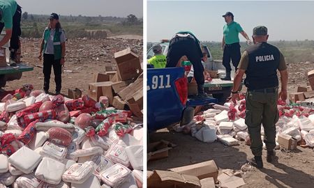 Los alimentos fueron secuestrados por camionetas de la GSI y de la policía. Los alimentos fueron secuestrados por camionetas de la GSI y de la policía.
